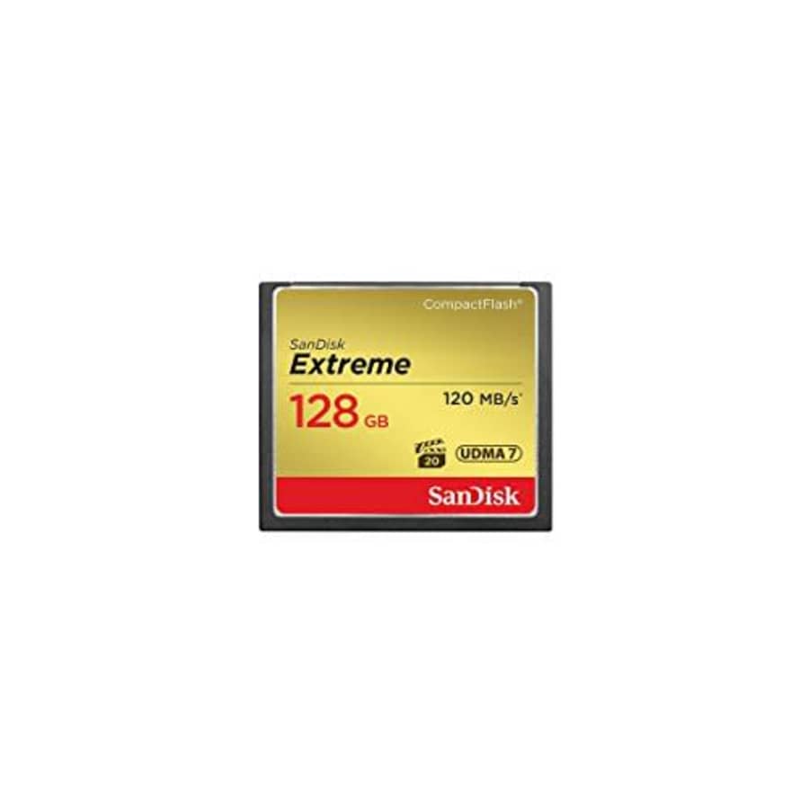 SanDisk 128GB Extreme Compact Flash Memory Card, Transfer Speed up to 120MB/s - Bundle Extreme for $110