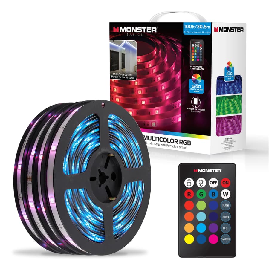 Monster LED 100-Foot Light Strip for $15 Monster LED 100-Foot Light Strip for $15