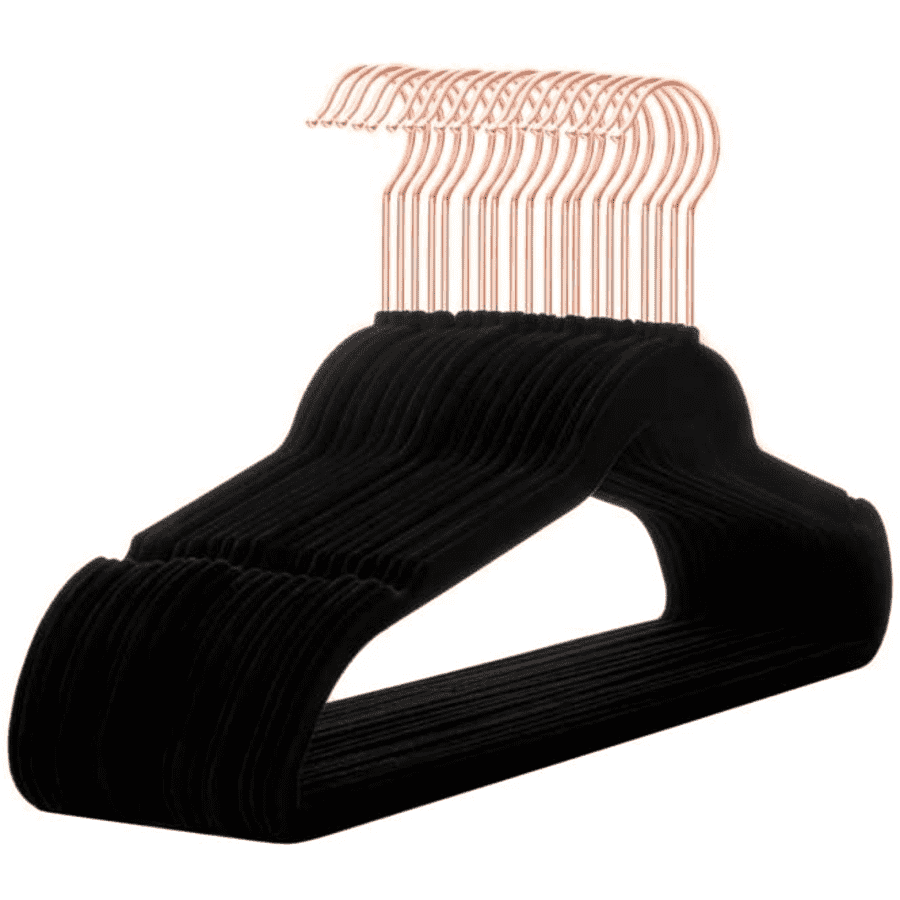 AmazonBasics Slim Velvet Non-Slip Suit Hanger 30-Pack for $15 AmazonBasics Slim Velvet Non-Slip Suit Hanger 30-Pack for $15