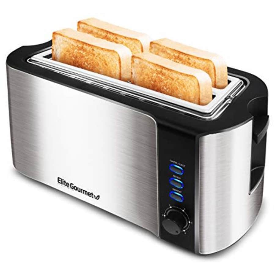 Elite Gourmet Platinum ECT-3100# Cool Touch Long Slot Toaster with Extra Wide 1.25" Slots for for $53