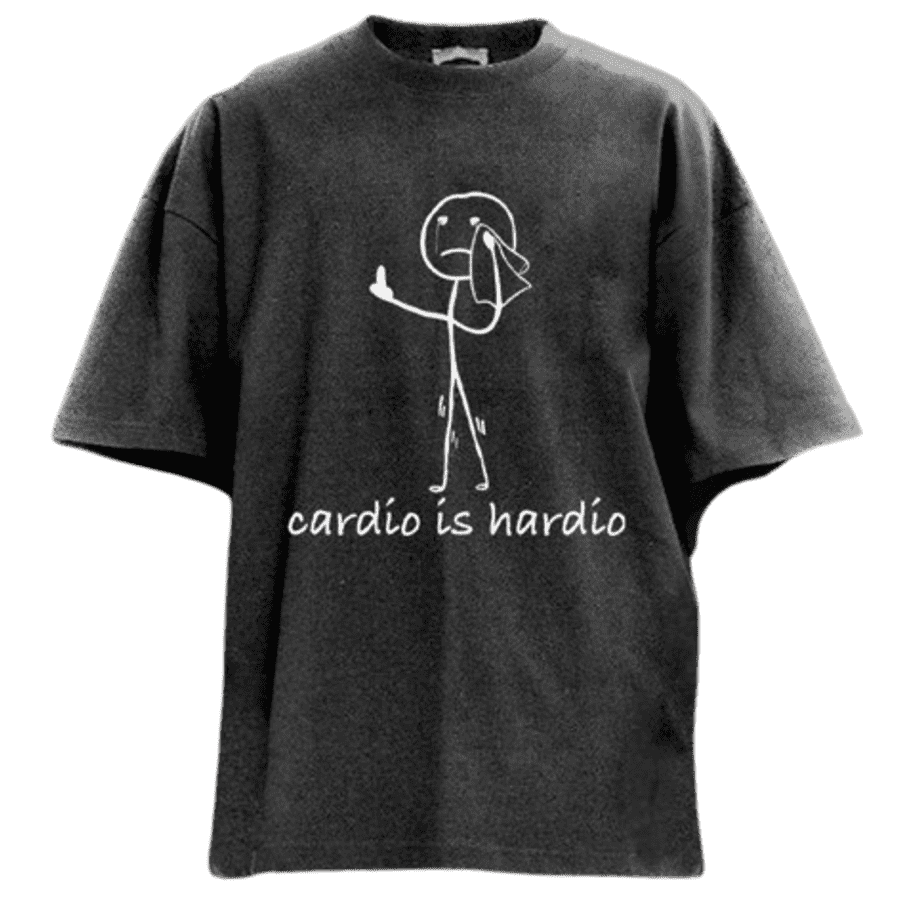 Men's "Cardio is Hardio" Washed Gym Shirt for $16 Men's "Cardio is Hardio" Washed Gym Shirt for $16