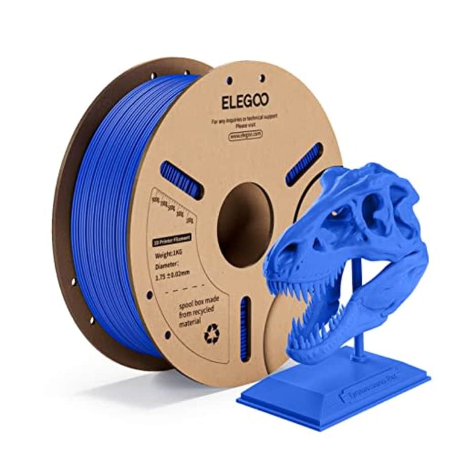 ELEGOO PLA Filament 1.75mm Blue 1kg Spool, 3D Printer Filament Dimensional Accuracy +/- 0.02mm for $14 ELEGOO PLA Filament 1.75mm Blue 1kg Spool, 3D Printer Filament Dimensional Accuracy +/- 0.02mm for $14