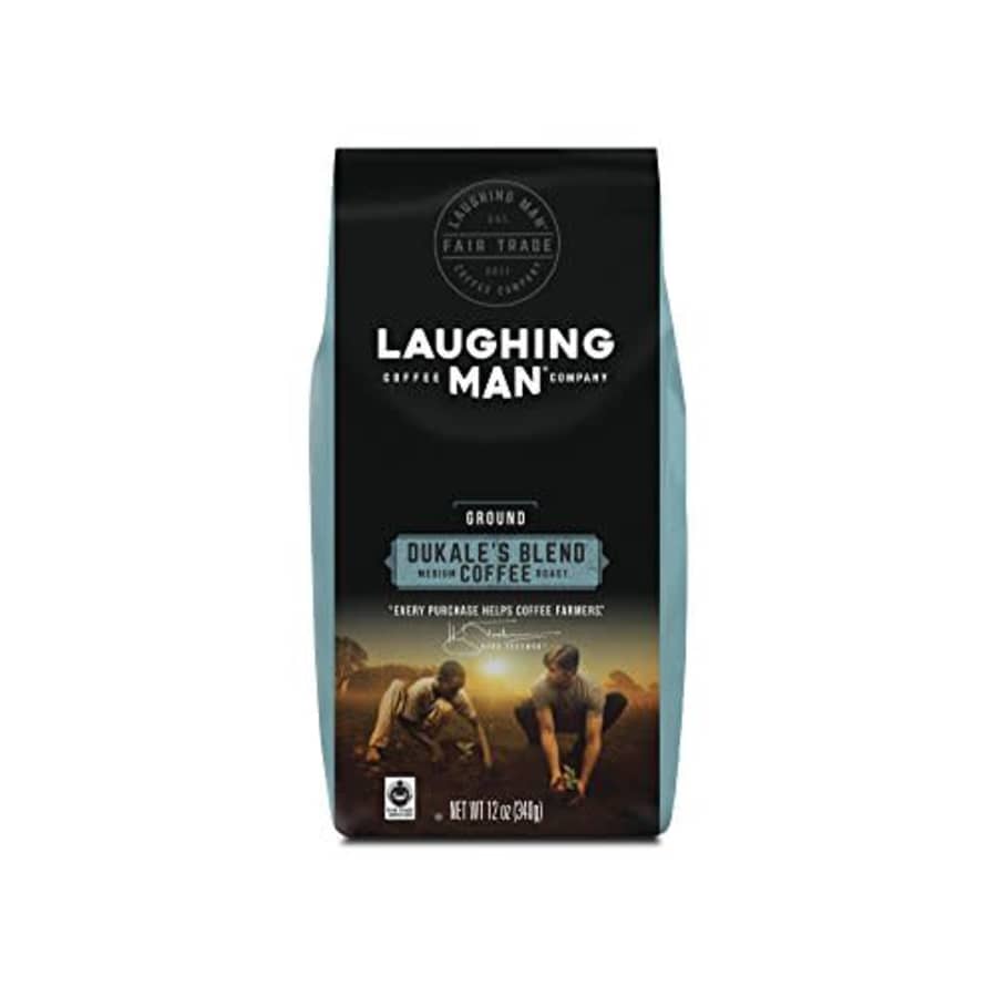 Laughing Man Dukale's Blend, Ground Coffee, Medium Roast, Bagged 12 oz for $10