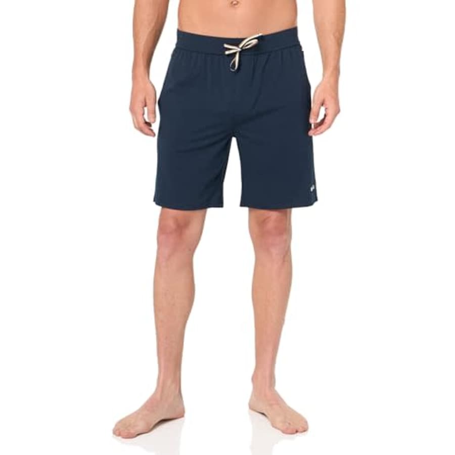 BOSS Men's Soft Cotton Lounge Shorts, oxford blue for $36