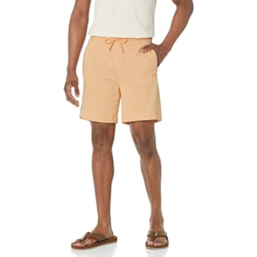 BOSS Men's Patch Logo French Terry Shorts, Creamy Peach, XXL for $27