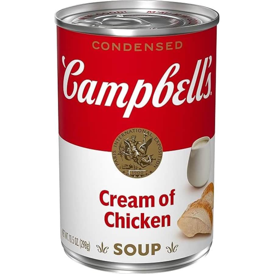 Campbell's Condensed Cream of Chicken Soup 10.5-oz. Can: 76 cents via Sub. & Save Campbell's Condensed Cream of Chicken Soup 10.5-oz. Can: 76 cents via Sub. & Save