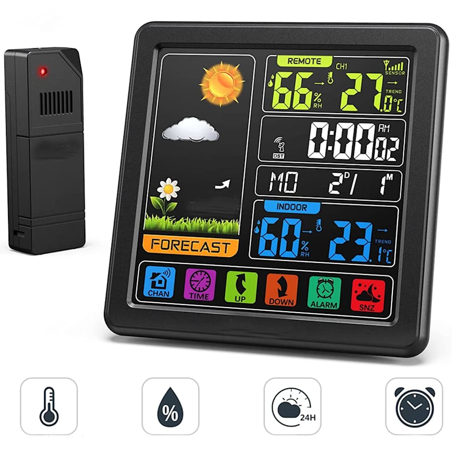 Hainar Wireless Indoor Weather Station for $16