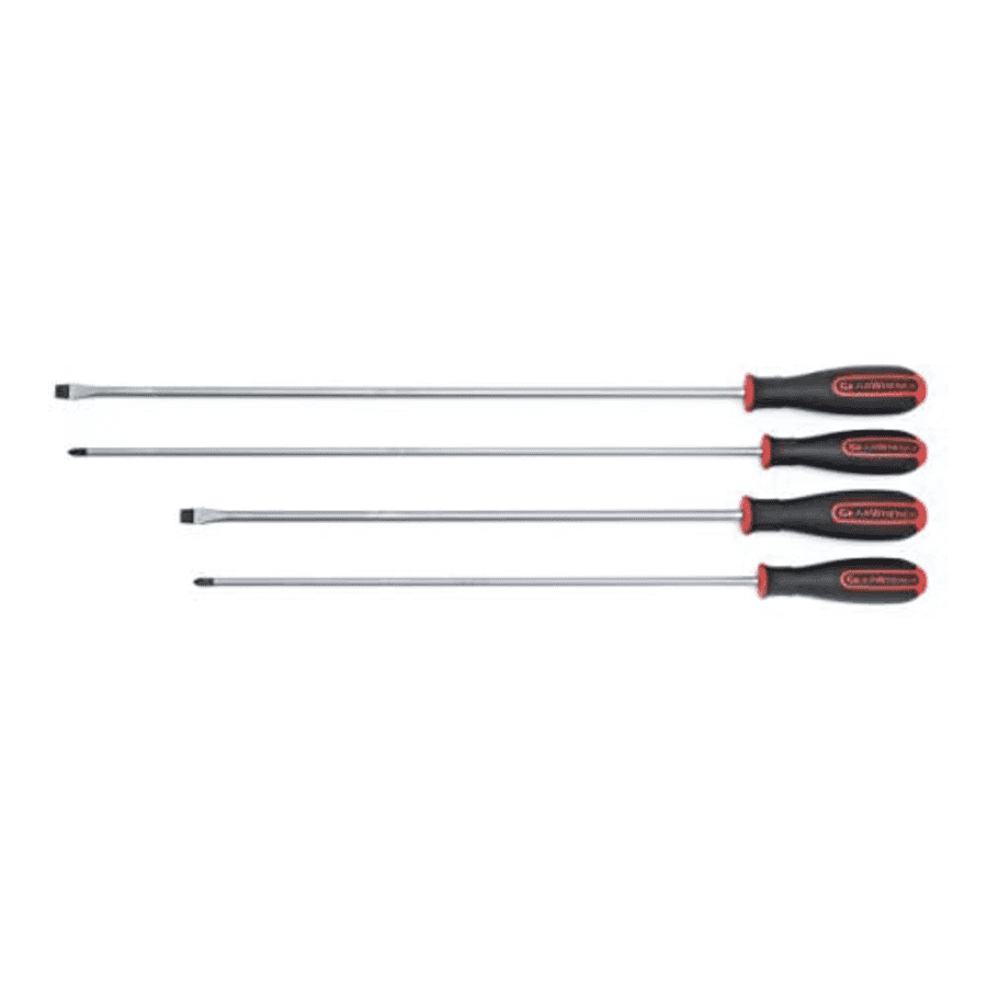 GEARWRENCH 4 Pc. Phillips/Slotted Dual Material Extra Long Blade Screwdriver Set, 16" & 20" - 80069 for $82 GEARWRENCH 4 Pc. Phillips/Slotted Dual Material Extra Long Blade Screwdriver Set, 16" & 20" - 80069 for $82