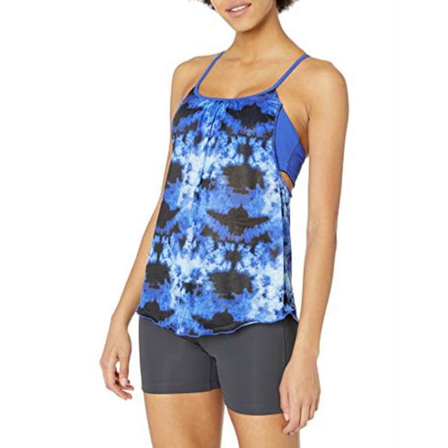 SHAPE activewear Women's Macrame Forgiving Tank, Surf Blue, Small for $11