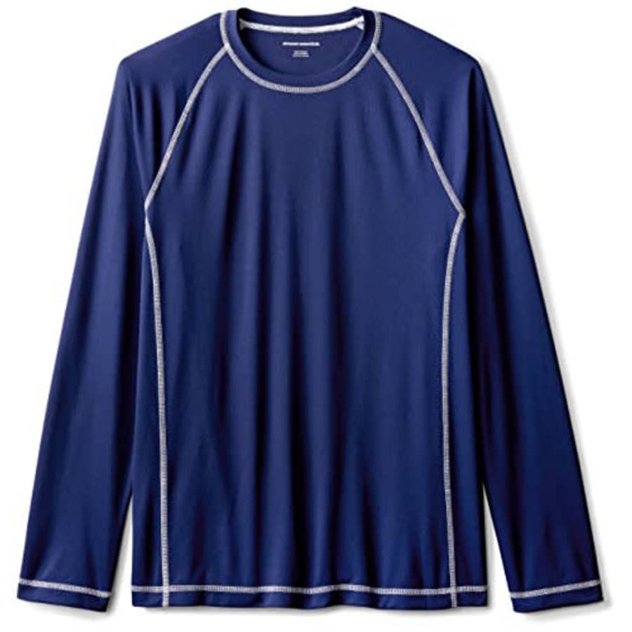 Amazon Essentials Men's Long-Sleeve Quick-Dry UPF 50 Swim Tee, Navy, X-Small for $59 Amazon Essentials Men's Long-Sleeve Quick-Dry UPF 50 Swim Tee, Navy, X-Small for $59