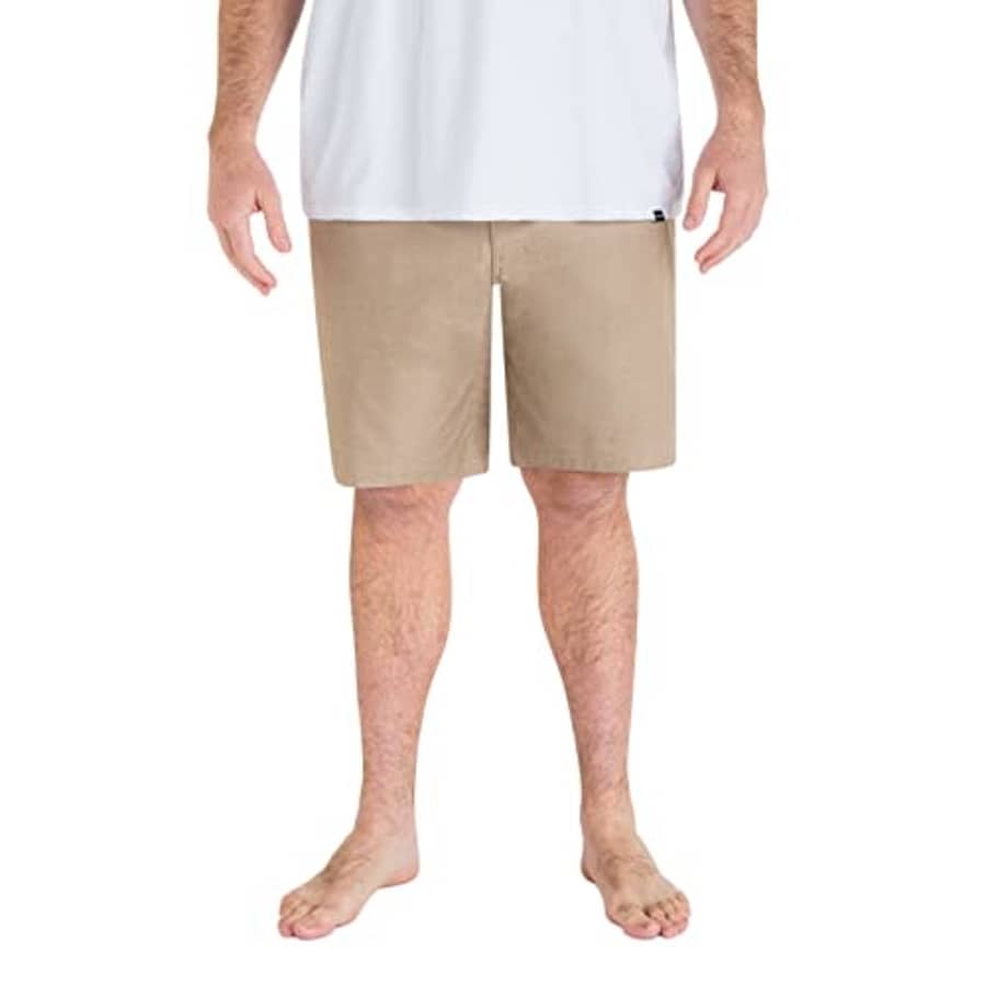 Hurley Men's Big & Tall H2O-Dri Breathe Stretchband Shorts, Khaki, 42IN for $48