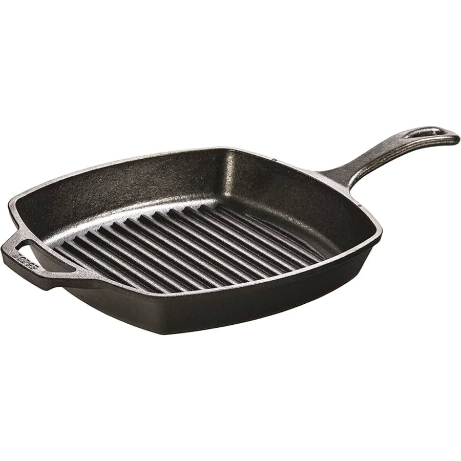 Lodge Cast Iron Square 10.5" Grill Pan for $22 Lodge Cast Iron Square 10.5" Grill Pan for $22