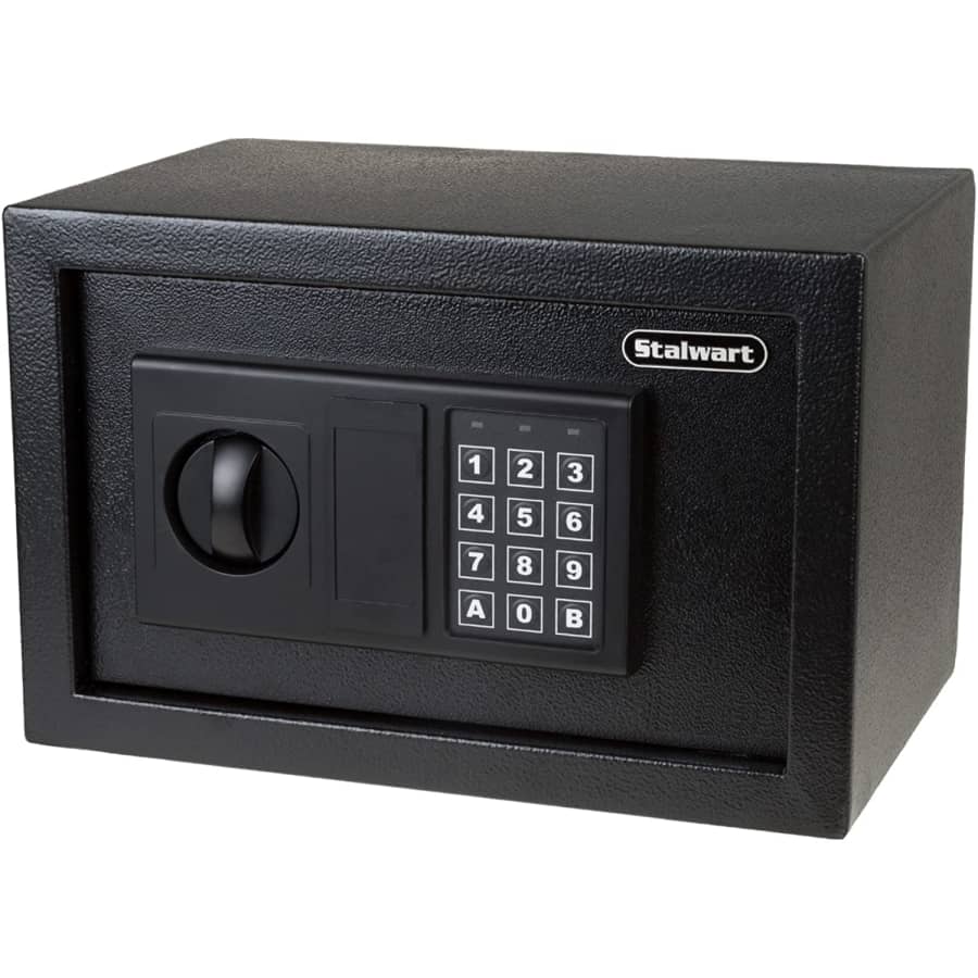 Stalwart 0.32-Cu. Ft. Electronic Digital Steel Safe for $44