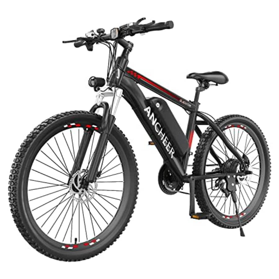 ANCHEER 500W Electric Bike 26'' Gladiator Electric Mountain Bike, Electric Ebike for Adults with for $310 ANCHEER 500W Electric Bike 26'' Gladiator Electric Mountain Bike, Electric Ebike for Adults with for $310