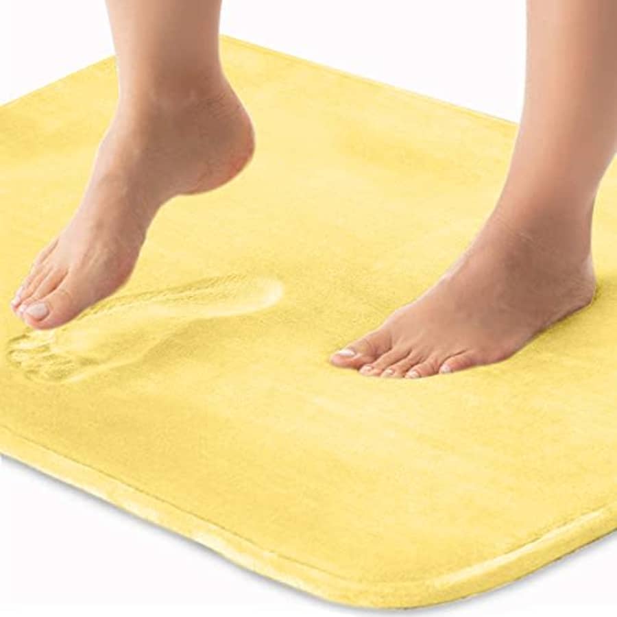 Gorilla Grip Thick Memory Foam Bath Rug, Soft Absorbent Luxury Mats, 42x24, Plush Velvet Topside, for $33