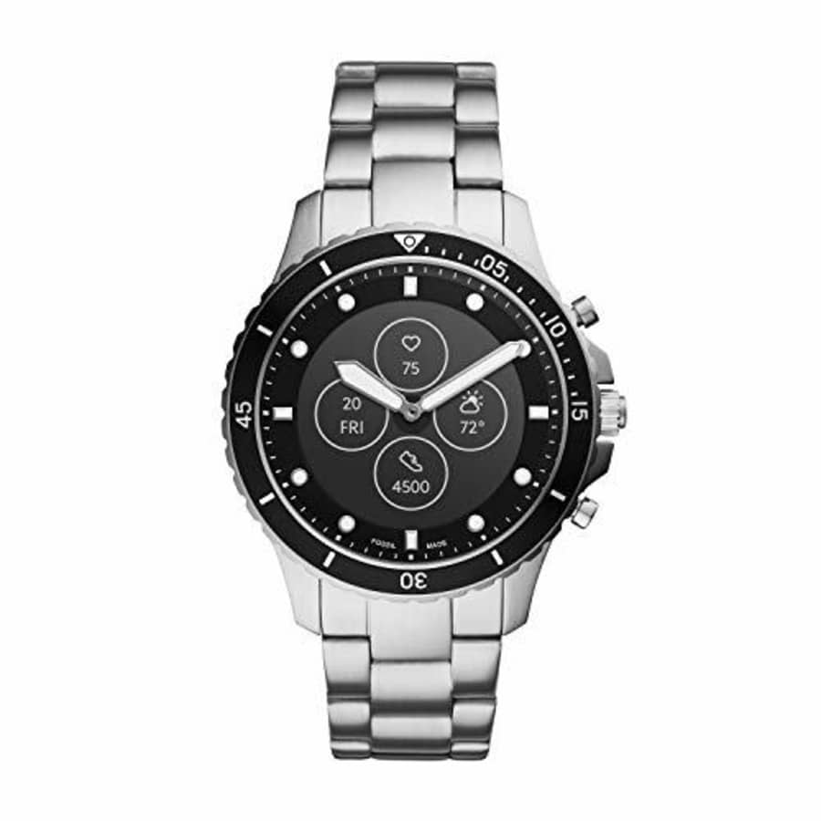 Fossil FB-01 HR Heart Rate Stainless Steel Hybrid Smartwatch, Color: Silver (FTW7016) for $214