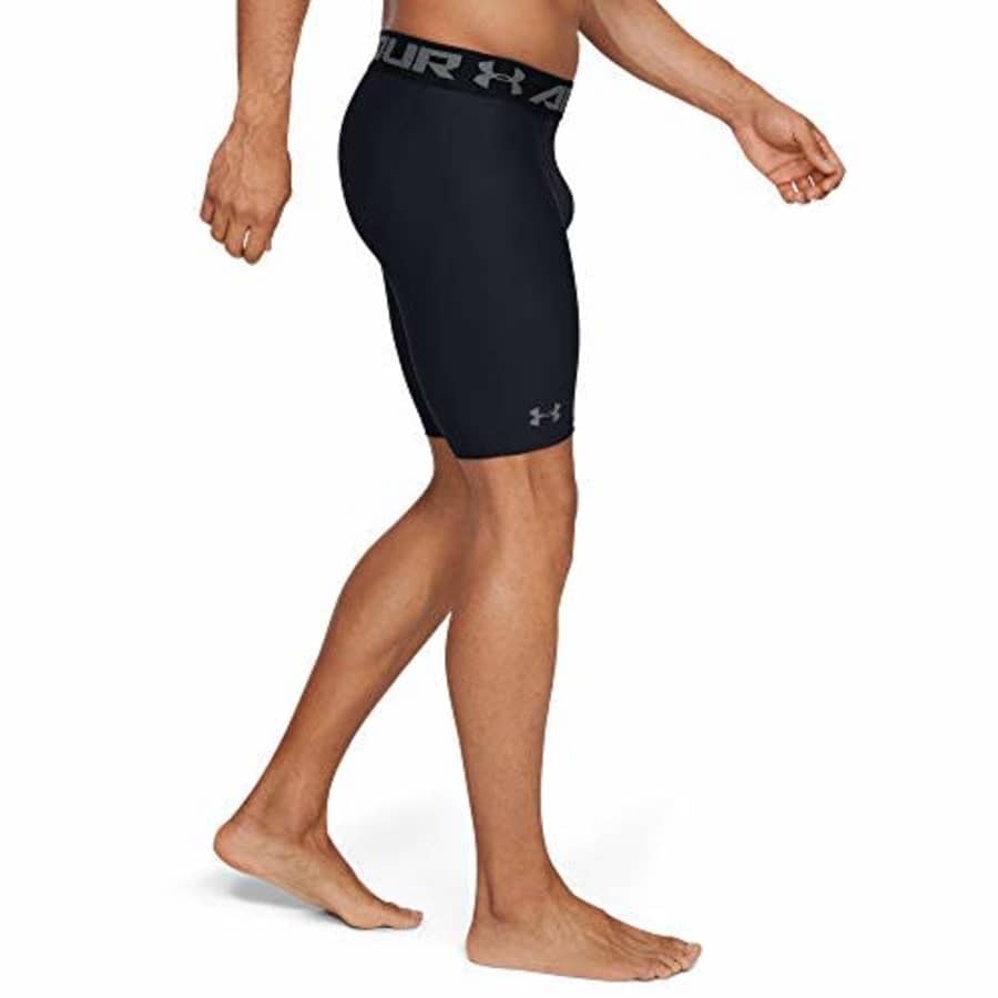 Under Armour Men's HeatGear Armour 2.0 9-inch Compression Shorts, Black (001)/Graphite, XX-Large for $45