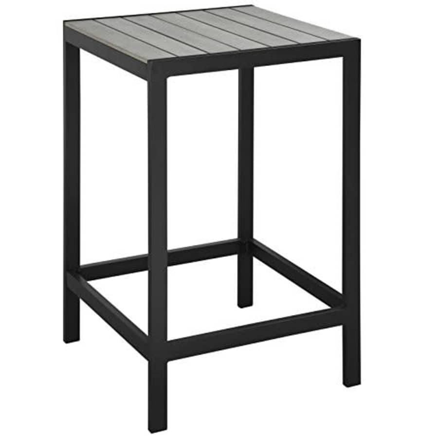 Modway Maine Aluminum Outdoor Patio Bar Table in Brown Gray for $163