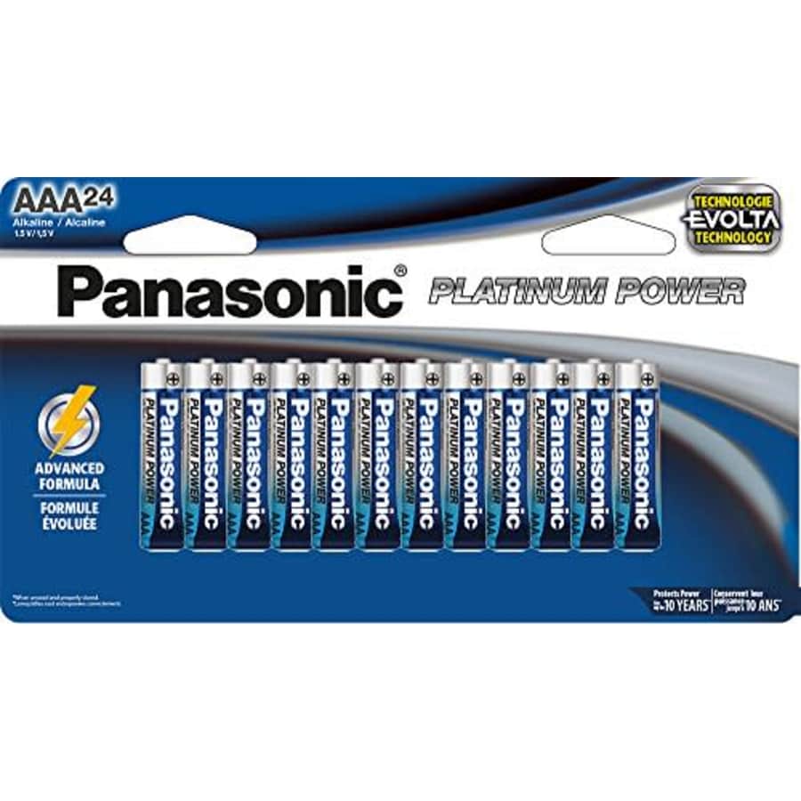 Panasonic Energy Corporation LR03XE/24B Platinum Power AAA Alkaline Batteries, Pack of 24 for $21