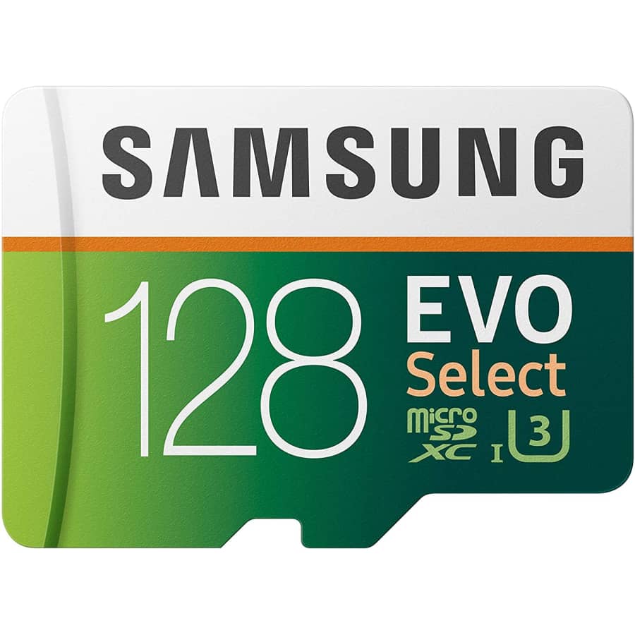 Samsung EVO Select 128GB Class 10 microSDXC Memory Card for $19