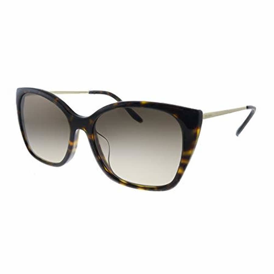 Prada PR 12XS 2AU3D0 Havana Plastic Cat-Eye Sunglasses Brown Gradient Lens for $200