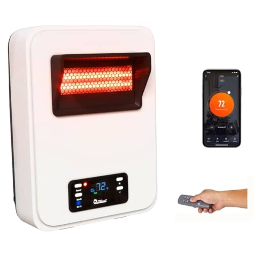 Dr Infrared Heater Infrared Heater with WiFi - Wall Heater - Electric Heaters for Indoor Use, Bedroom, Small Room,- for $139 Dr Infrared Heater Infrared Heater with WiFi - Wall Heater - Electric Heaters for Indoor Use, Bedroom, Small Room,- for $139