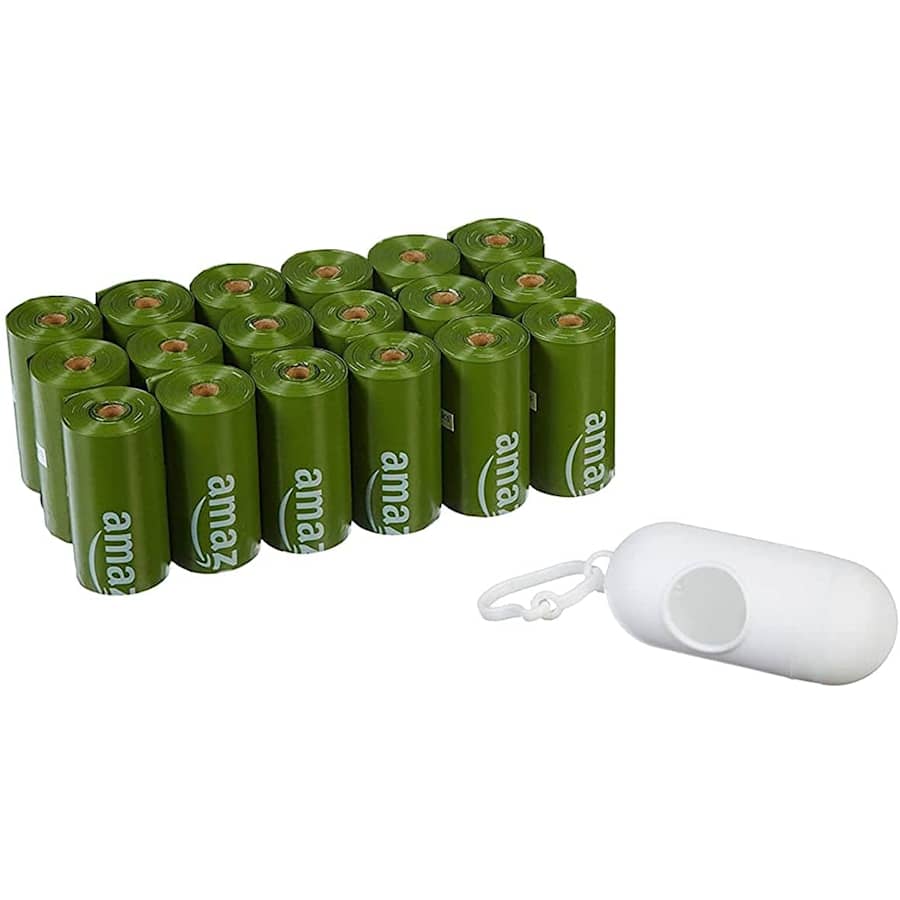 Amazon Basics Unscented Dog Bags with Dispenser for $12