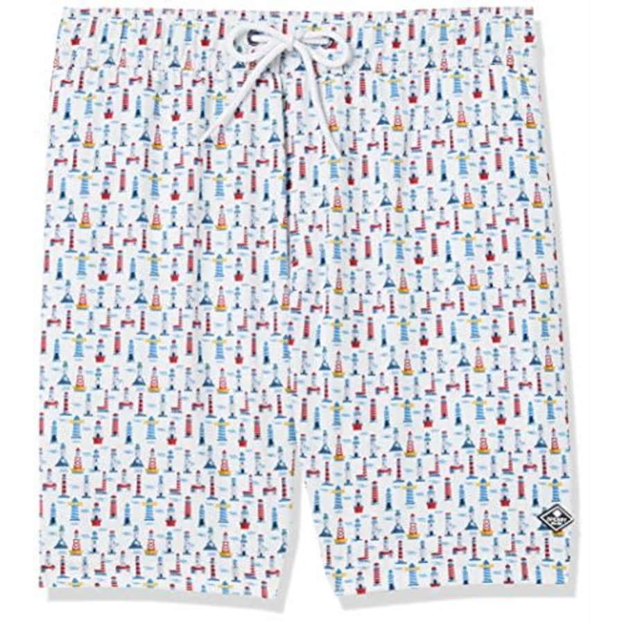 Sperry Men's 7" Stretch Swim Trunks, Lighthouse White, Medium for $11