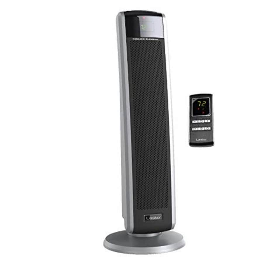 Lasko 5586 Digital Ceramic Tower Heater with Remote, Dark Grey for $53
