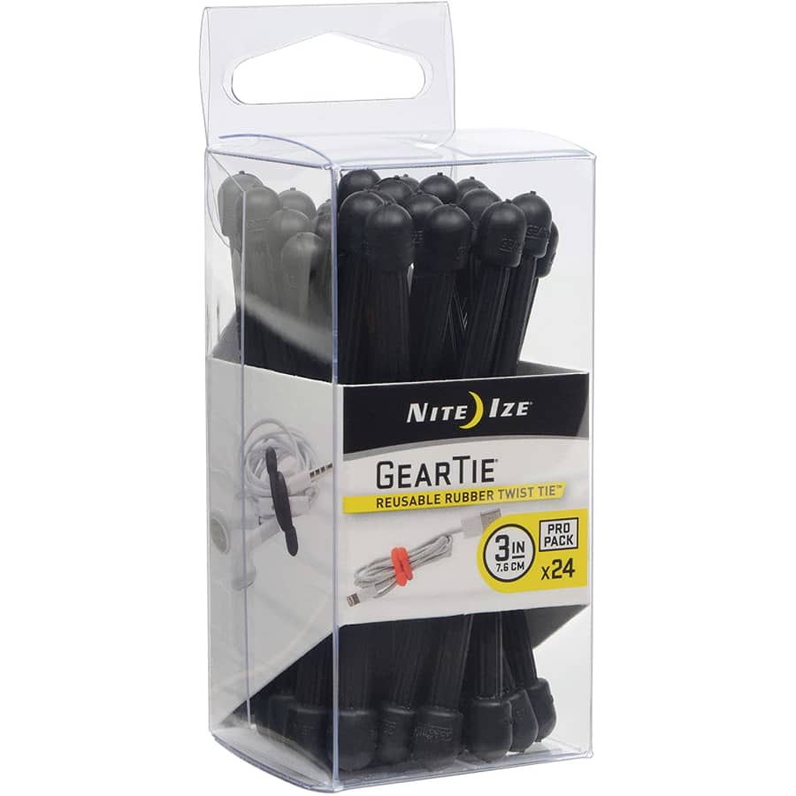Nite Ize Gear Tie 3" Reusable Rubber Twist Tie 24-Count ProPack for $19 Nite Ize Gear Tie 3" Reusable Rubber Twist Tie 24-Count ProPack for $19