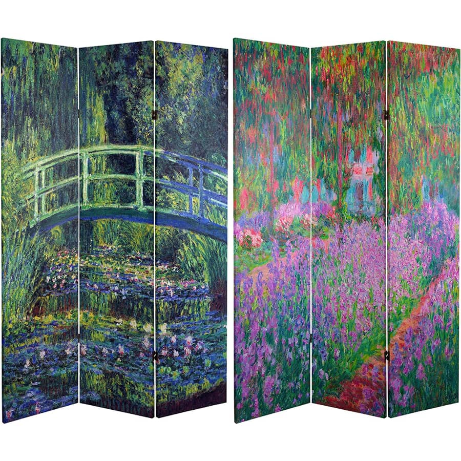 Oriental Furniture Monet Canvas Room Divider for $139 Oriental Furniture Monet Canvas Room Divider for $139