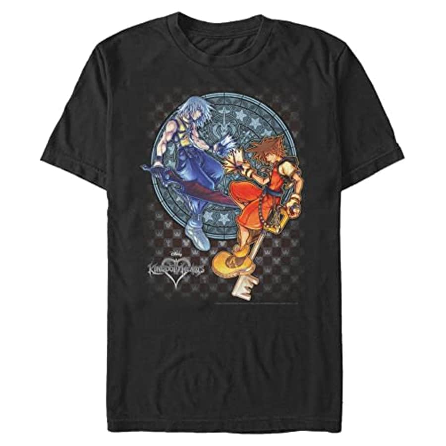 Disney Big & Tall Kingdom Hearts Strength Tested Men's Tops Short Sleeve Tee Shirt, Black, 3X-Large for $23