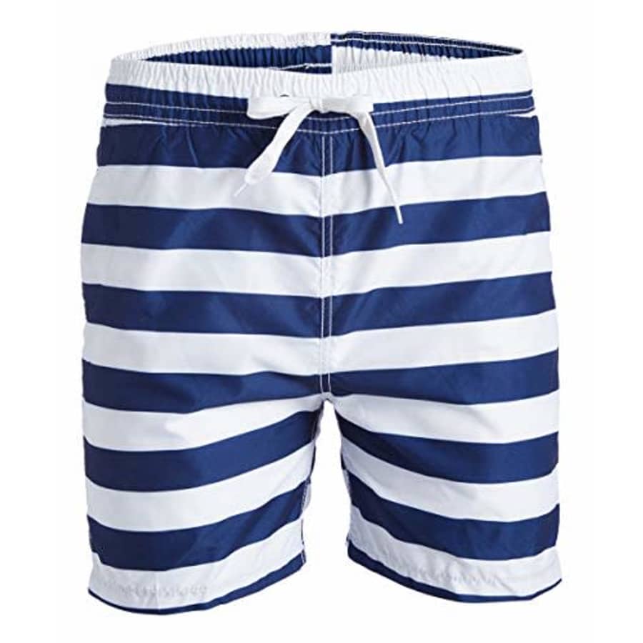 Kanu Surf Men's Riviera Swim Trunks, Troy Navy/White, Large for $10 Kanu Surf Men's Riviera Swim Trunks, Troy Navy/White, Large for $10