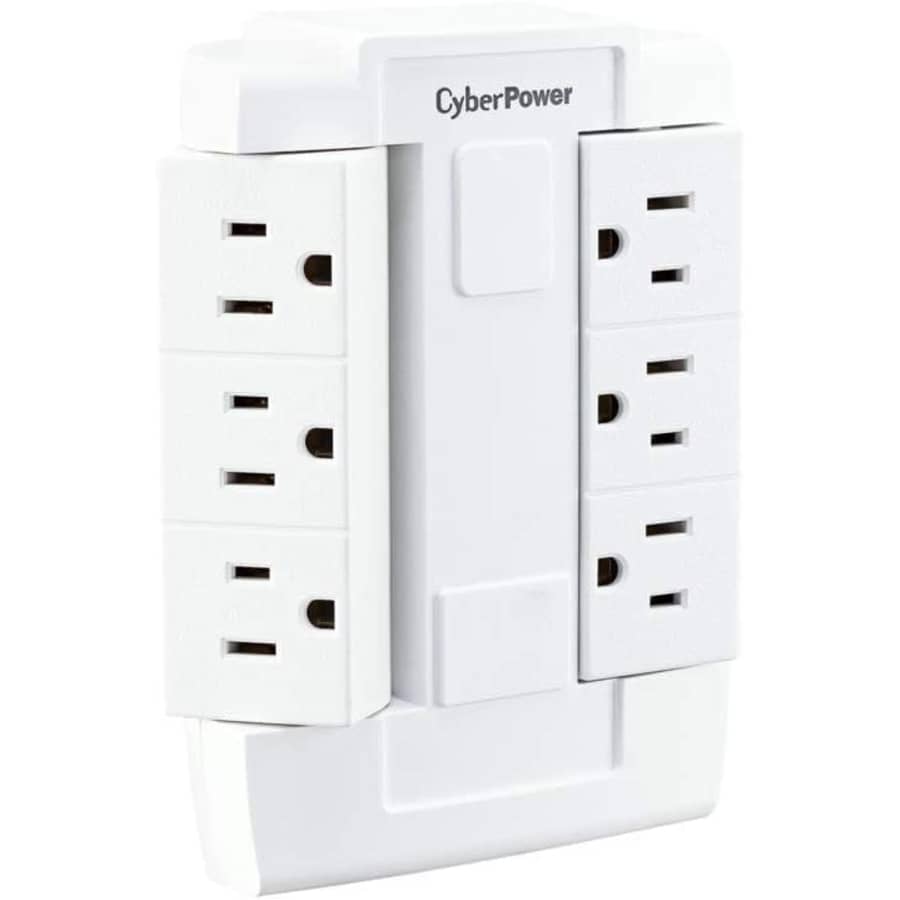 CyberPower 6-Outlet Swivel Grounded Wall Tap for $8 CyberPower 6-Outlet Swivel Grounded Wall Tap for $8