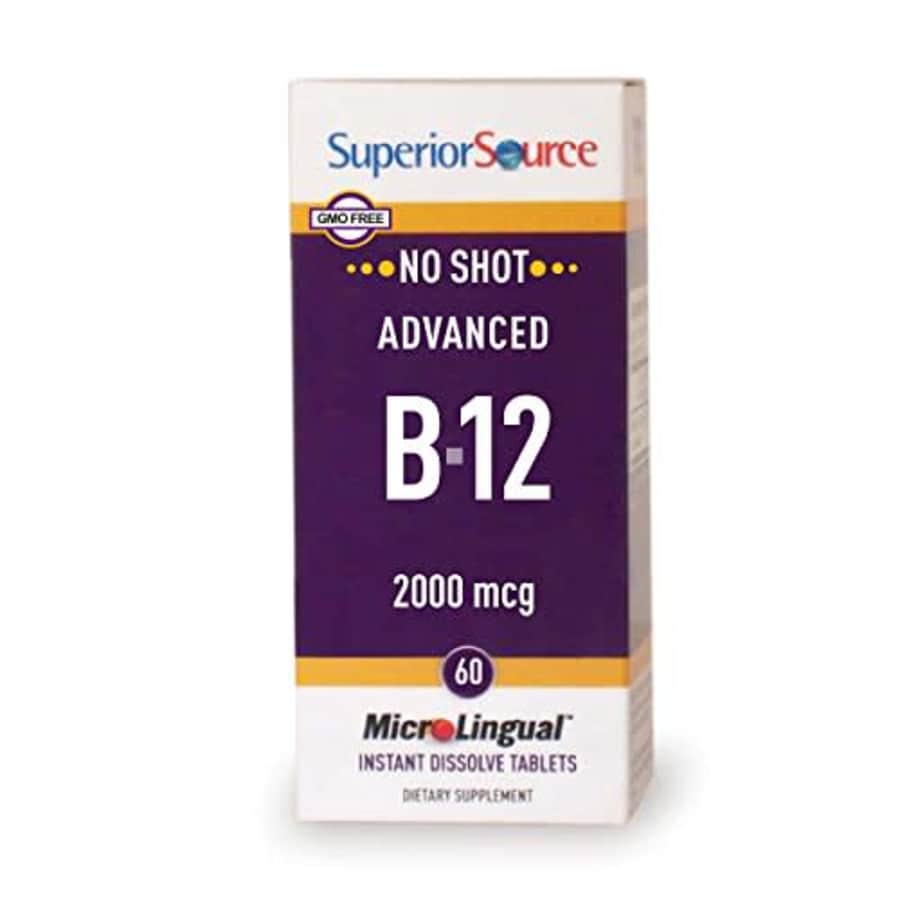 Superior Source No Shot Advanced B12 Vitamins, 2000 mcg, 60 Count for $19 Superior Source No Shot Advanced B12 Vitamins, 2000 mcg, 60 Count for $19