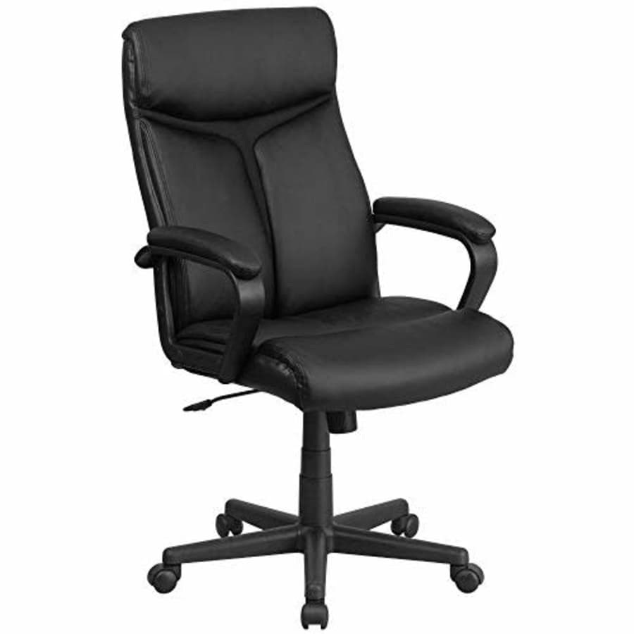 Flash Furniture High Back Black LeatherSoft Executive Swivel Office Chair with Slight Mesh Accent for $189