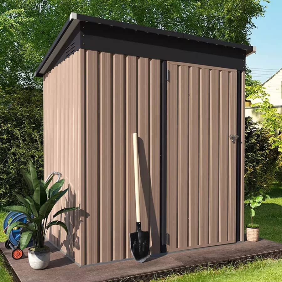 4x6-Foot Outdoor Metal Lockable Storage Shed for $130 4x6-Foot Outdoor Metal Lockable Storage Shed for $130