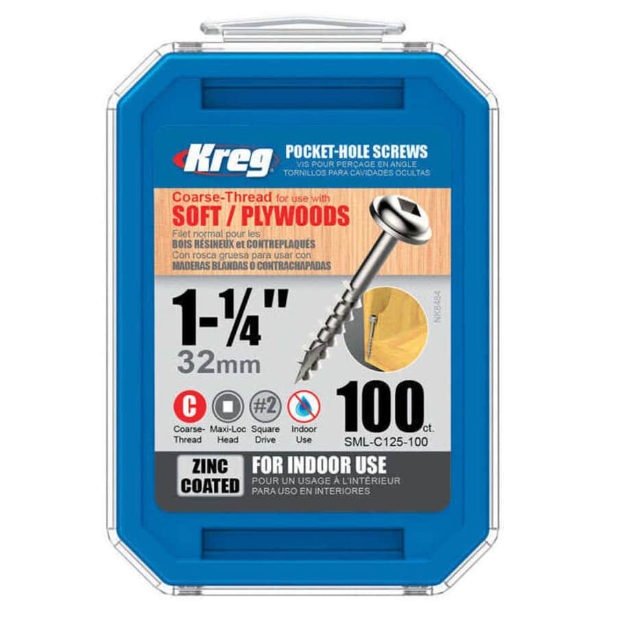 Kreg 1-1/4" Square Pocket-Hole Screw 100-Pack for $5 Kreg 1-1/4" Square Pocket-Hole Screw 100-Pack for $5