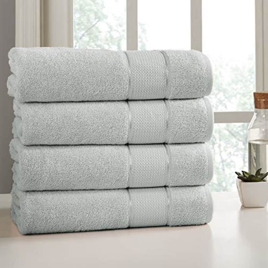 Amrapur Overseas 4-Pack SpunLoft Bath Sheet Grey 35x66 for $63 Amrapur Overseas 4-Pack SpunLoft Bath Sheet Grey 35x66 for $63