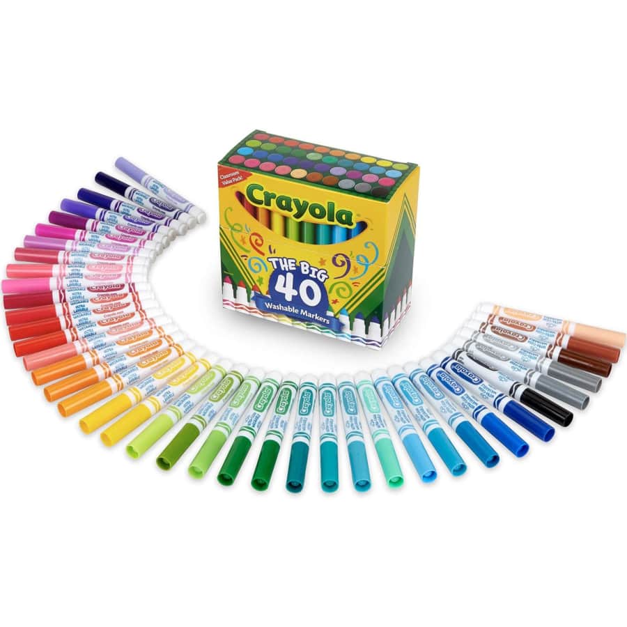 Crayola Ultra Clean Washable Markers 40-Pack for $18