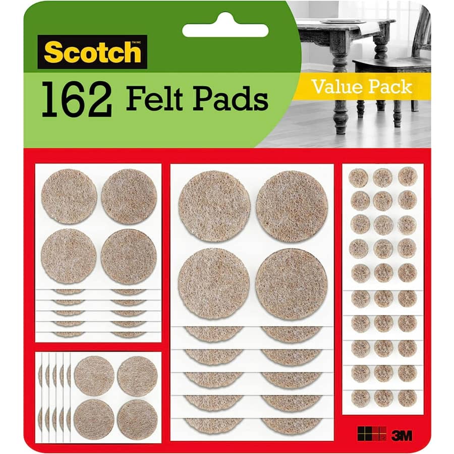 Scotch Felt Furniture Pads 162ct for $8