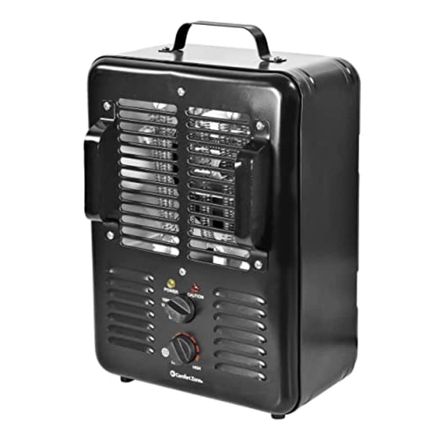 Comfort Zone CZ799BK 1,500-Watt Milkhouse Style Electric Portable Utility Heater with Adjustable for $39