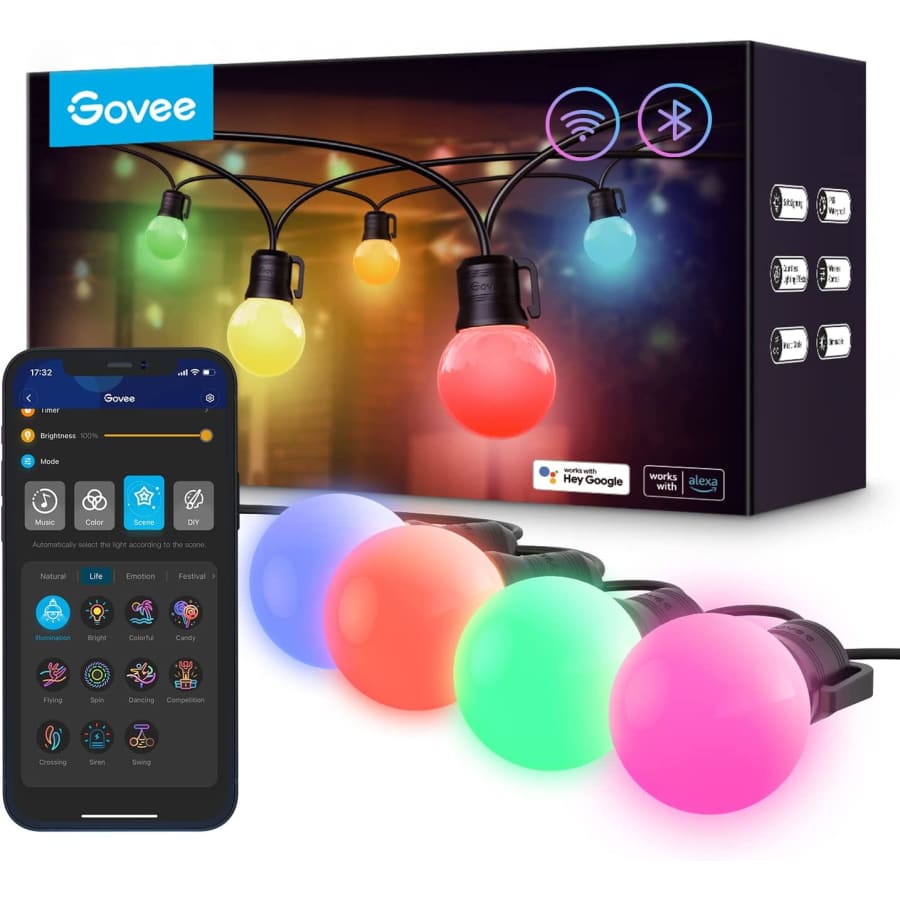 Govee 100-Foot Smart Outdoor String Lights for $90