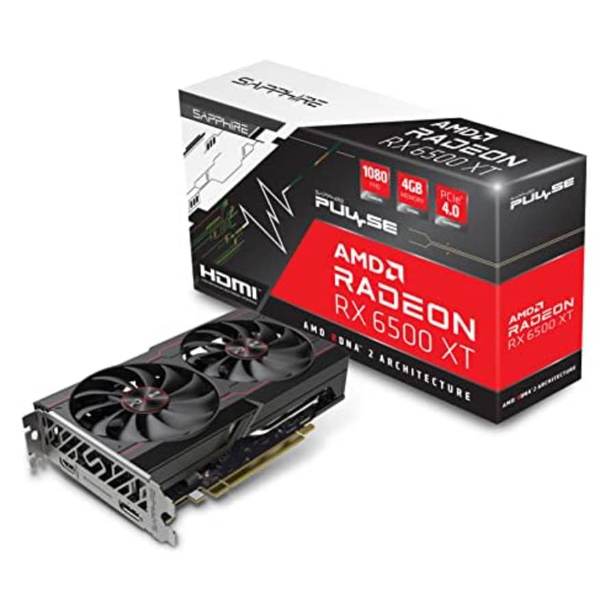 Sapphire 11314-01-20G Pulse AMD Radeon RX 6500 XT Gaming OC Graphics Card with 4GB GDDR6, AMD RDNA 2 for $149