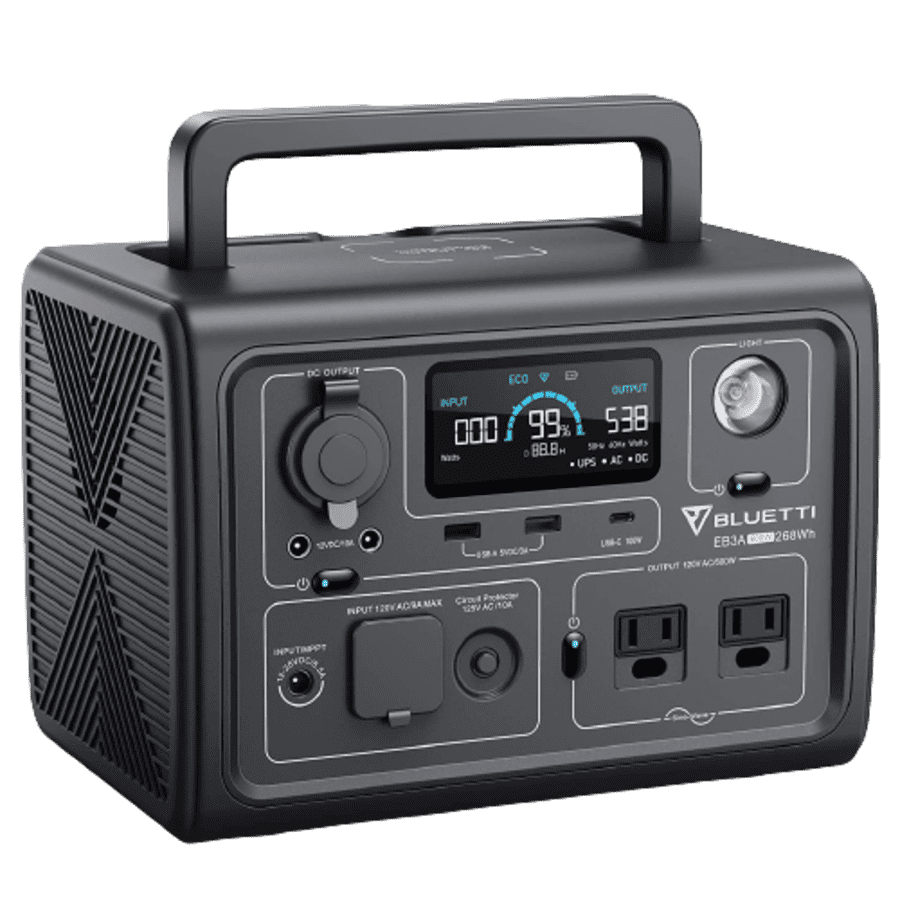 Bluetti EB3A 268Wh/600W Portable Power Station: $189 Bluetti EB3A 268Wh/600W Portable Power Station: $189