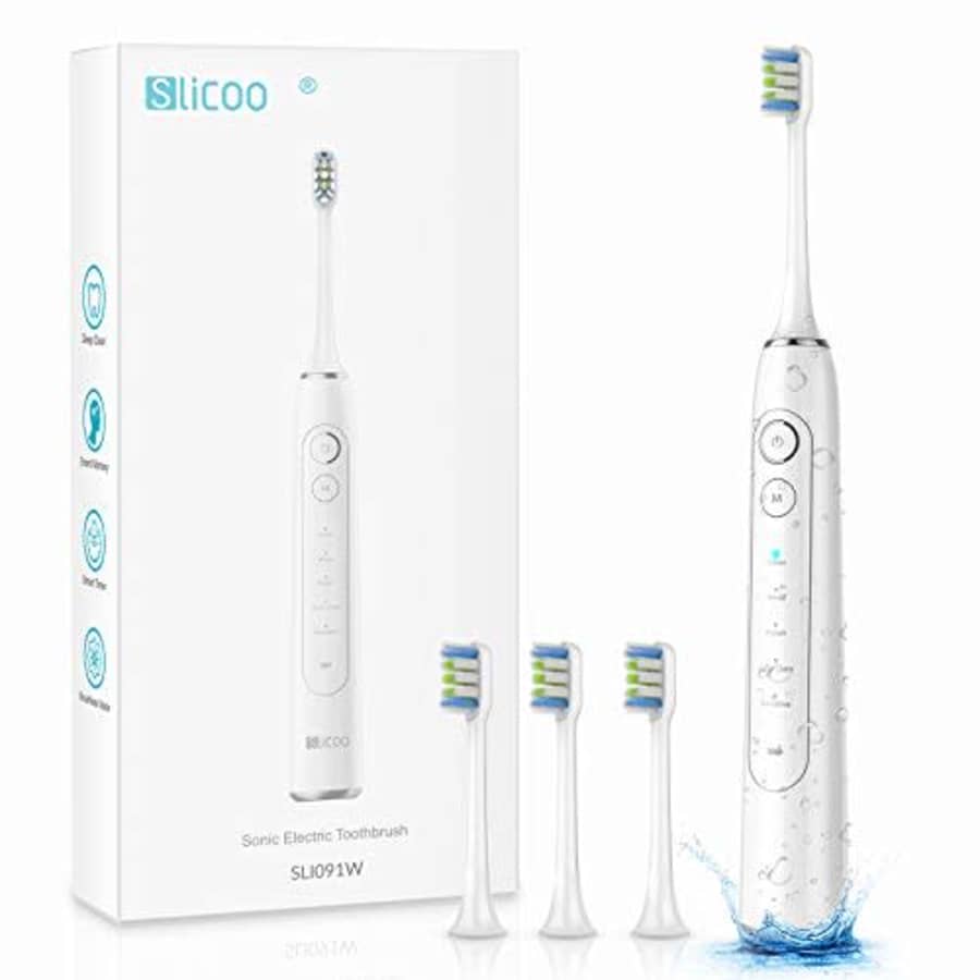 Slicoo Rechargeable Electric Toothbrush, Whitening Electric Toothbrush - Sonic Toothbrush for for $20 Slicoo Rechargeable Electric Toothbrush, Whitening Electric Toothbrush - Sonic Toothbrush for for $20