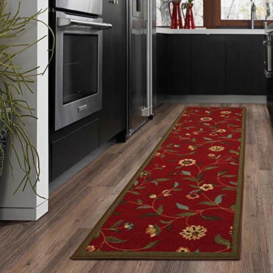 Ottomanson Ottohome Collection Garden Design Modern Runner Skid (Non-Slip) Rubber Backing (20" X for $10 Ottomanson Ottohome Collection Garden Design Modern Runner Skid (Non-Slip) Rubber Backing (20" X for $10