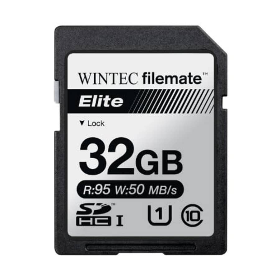 Filemate Wintec Filemate Elite 32GB UHS-I U1 SDHC C10 Card (3FMSD32GBU1E-R) for $12