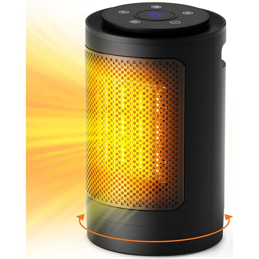 Burlan 1,500W Portable PTC Ceramic Heater for $16
