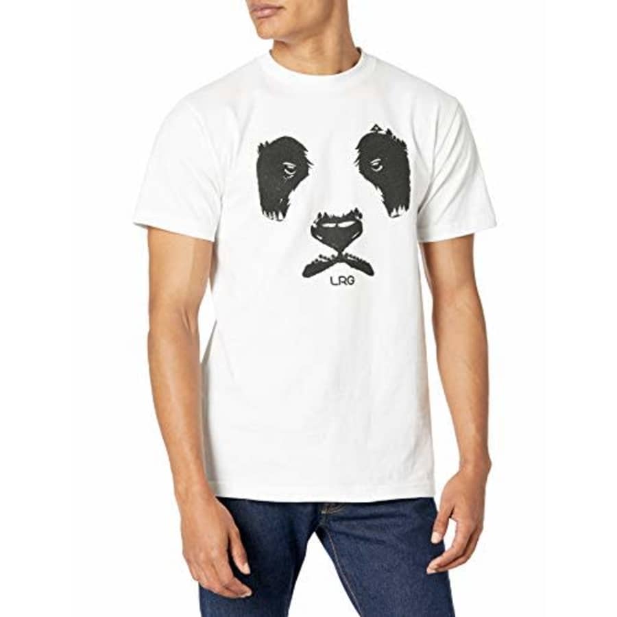 LRG Men's Spring 21 Graphic Designed Logo T-Shirt, Panda White, 4X for $17
